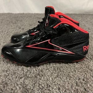 Reebok CrossFit Shoes Womens 7 Black Red Patent Leather Cleats Rare